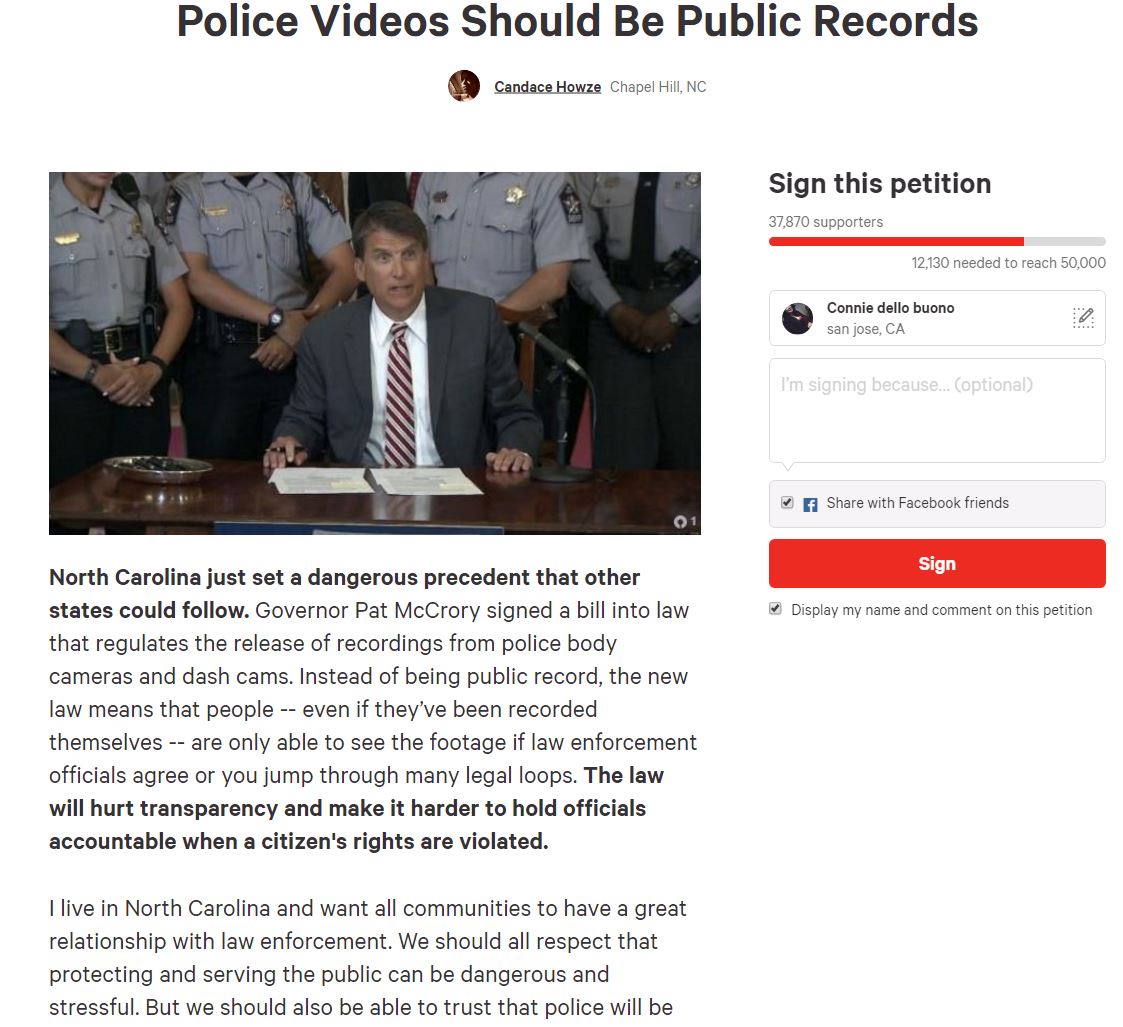 Police videos should be public records
